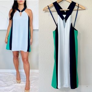 bcbgmaxazria aaila colorblock dress
